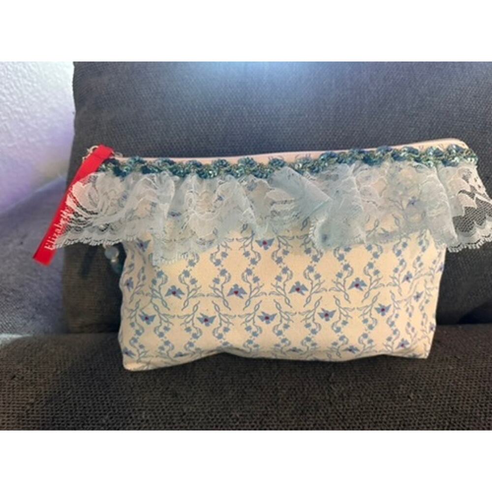 Custom Coquette Sparrow Society Bag - Blue & White Birds- Upcycled Vintage Style